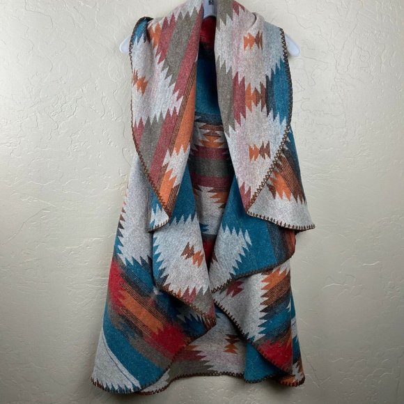 N/A Jackets & Blazers - Southwestern Aztec Tribal pring tunic vest- L
